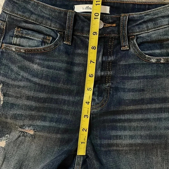 Willow & Root The Mom jean Medium wash Women’s size 25 Style WR150A Distressed - Picture 8 of 13
